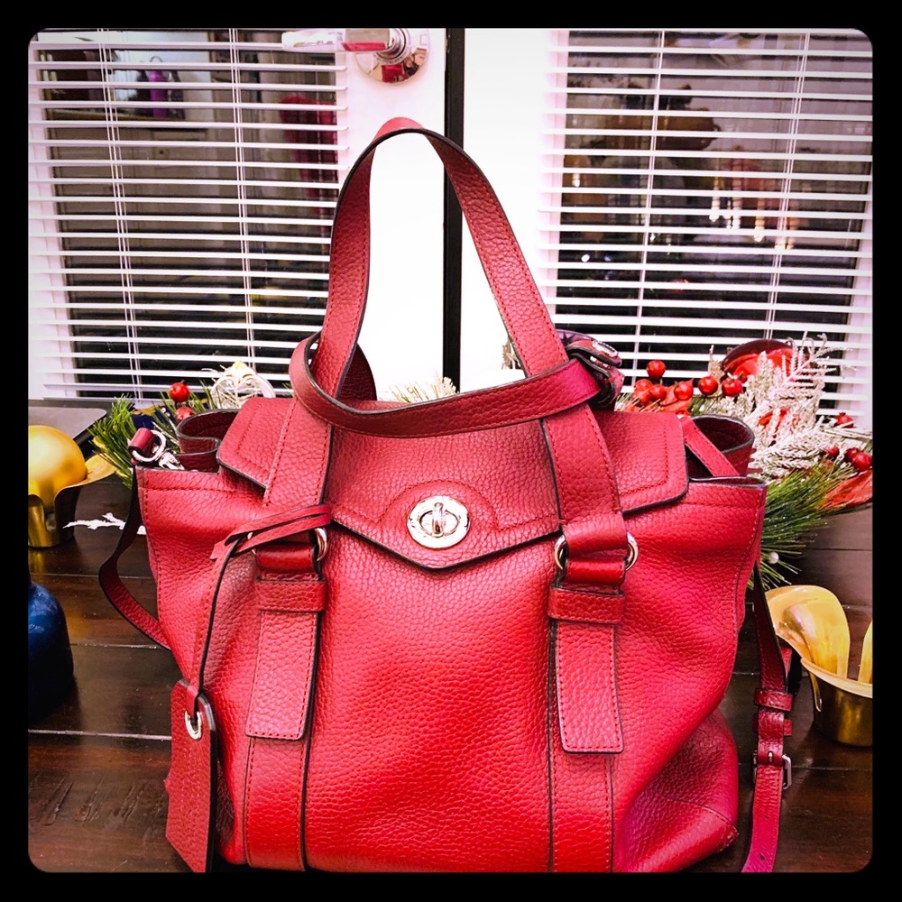 Marc by Marc Jacobs genuine red leather fashion tote, great condition